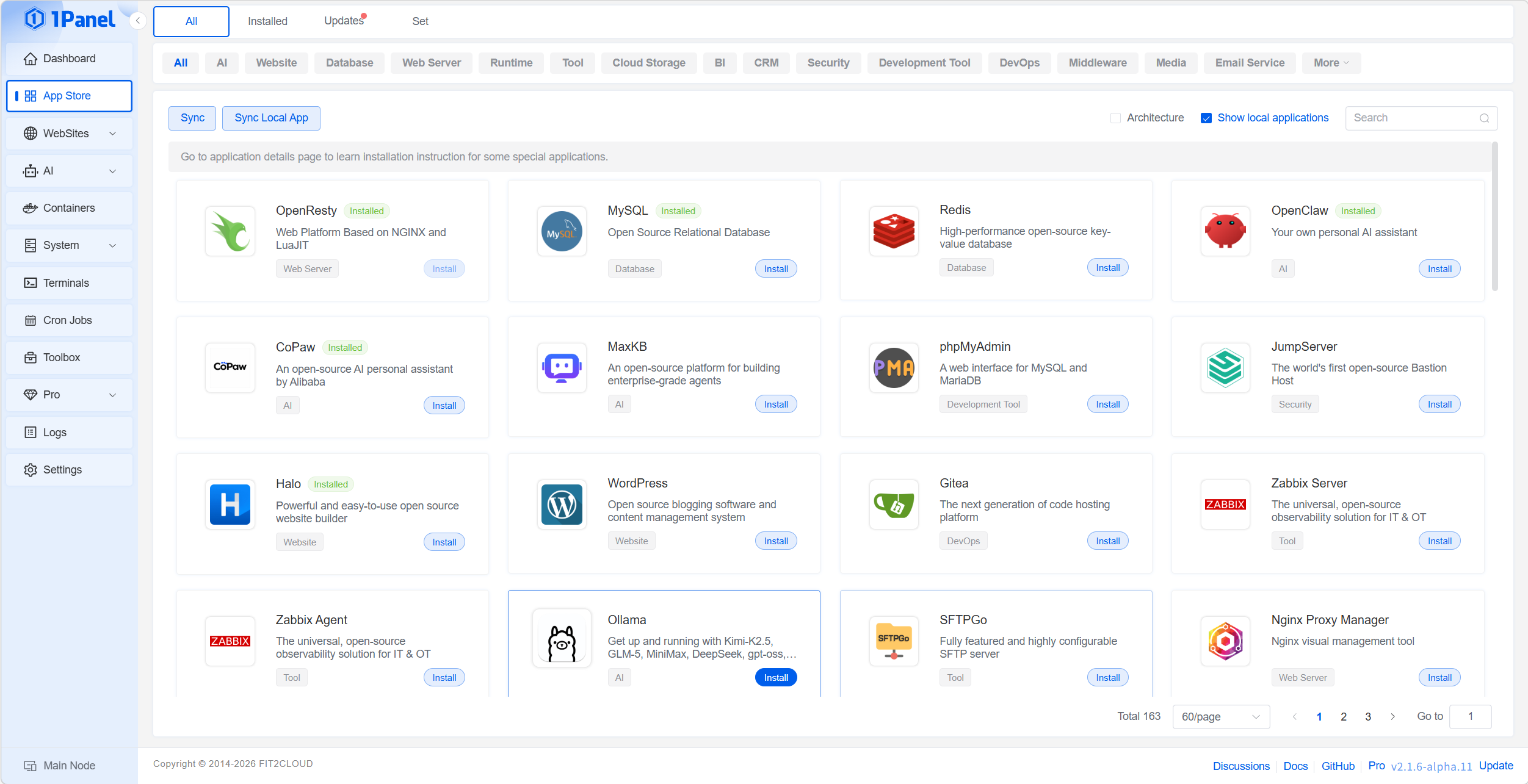 1Panel App Store